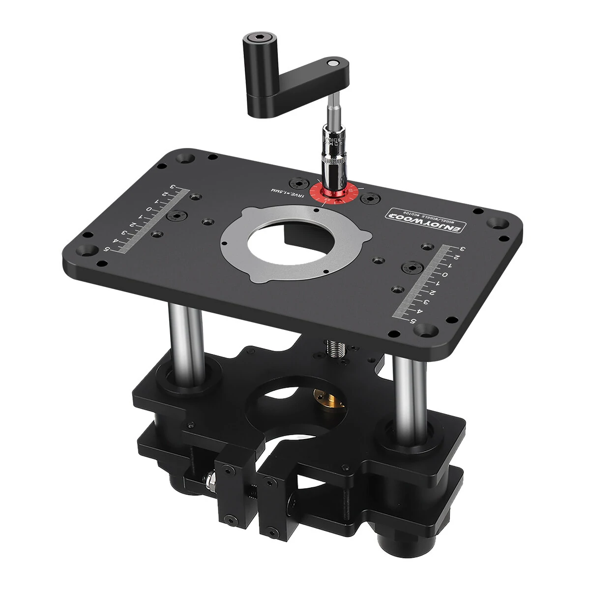 ENJOYWOOD GD7 PRO Router Lift for 65mm/69mm Wood Router for Router Table Set Up Lift with Router Plate Precision Woodworking (image for) ENJOYWOOD GD7 PRO Router Lift for 65mm/69mm Wood Router for Router Table Set Up Lift with Router Plate Precision Woodworking